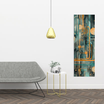 Astrological Machinery - Gold Canvas Home Decor for Elegance