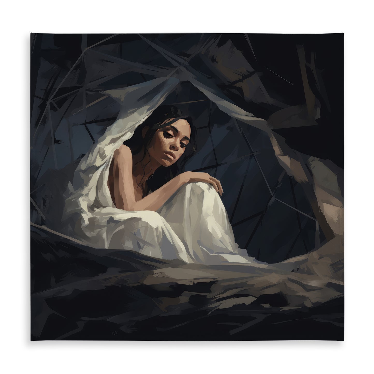 Cocooned Gray Indoor Outdoor Tablecloth | Decor Essentials