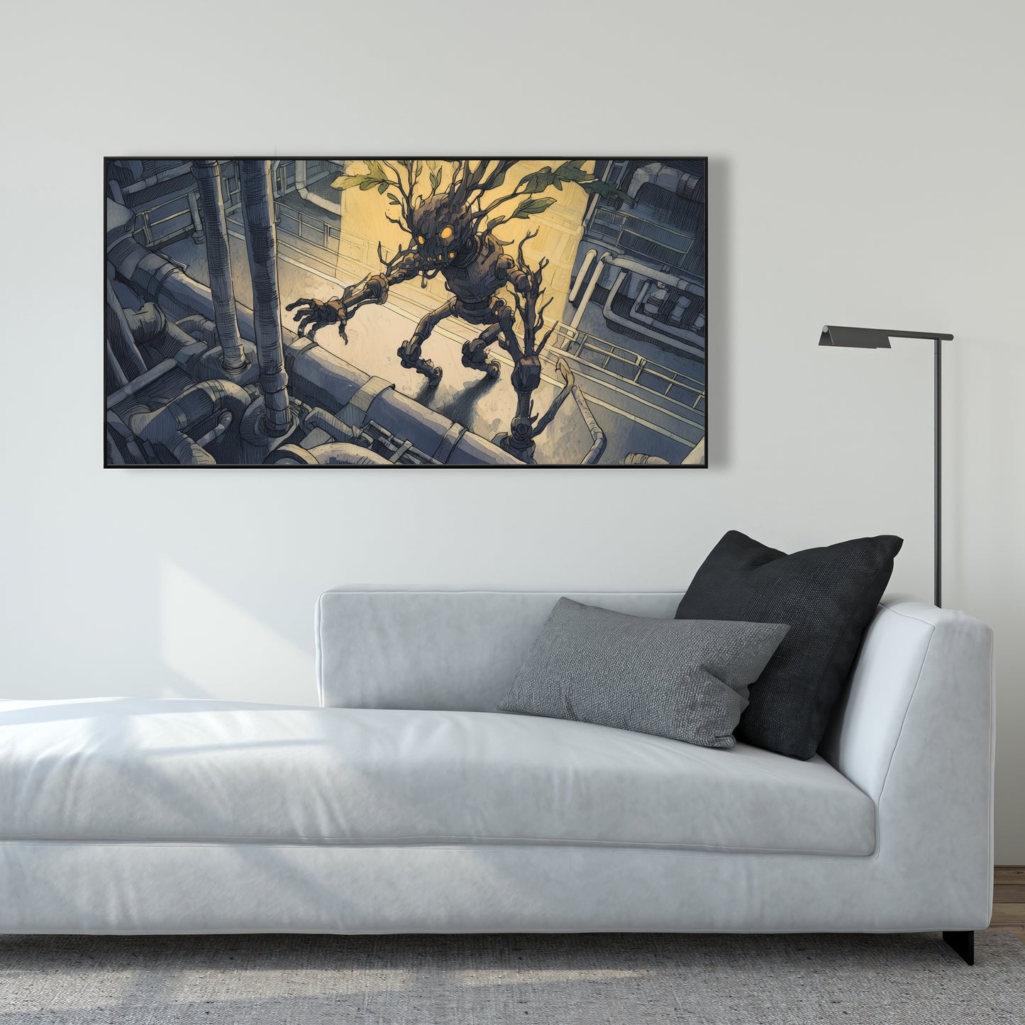 Regaining - Yellow Framed Canvas Art for Home Decor