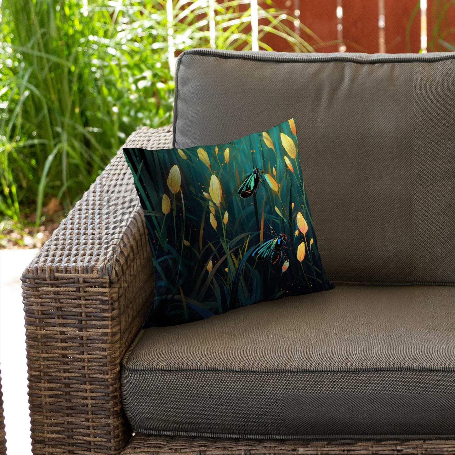 Appealing Yellow Poly Twill Throw Pillow Insert