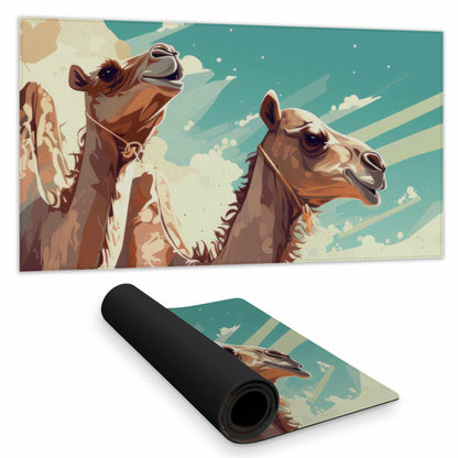 Tapis de bureau Deux Chameaux - Accessoire de bureau élégant pour la décoration intérieure