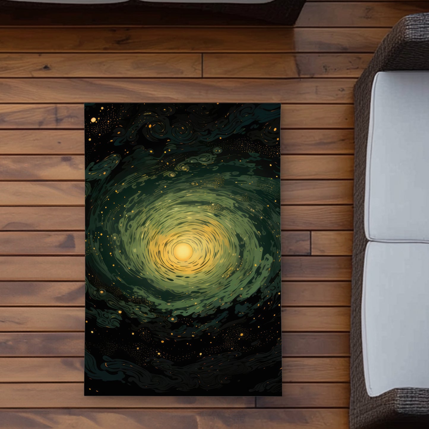 Swirling gases - Green Outdoor Area Rug for Home Decor