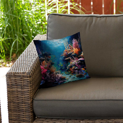 Coral Poly Twill Throw Pillow - Stylish Home Decor Accent