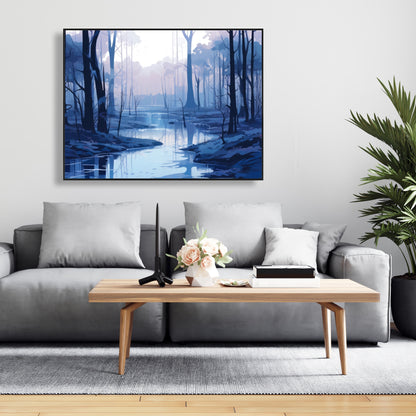 Cold and muddy - 36"x36" Framed canvas