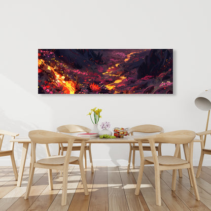 Bloom and Eruption - Yellow Canvas Home Decor Artwork