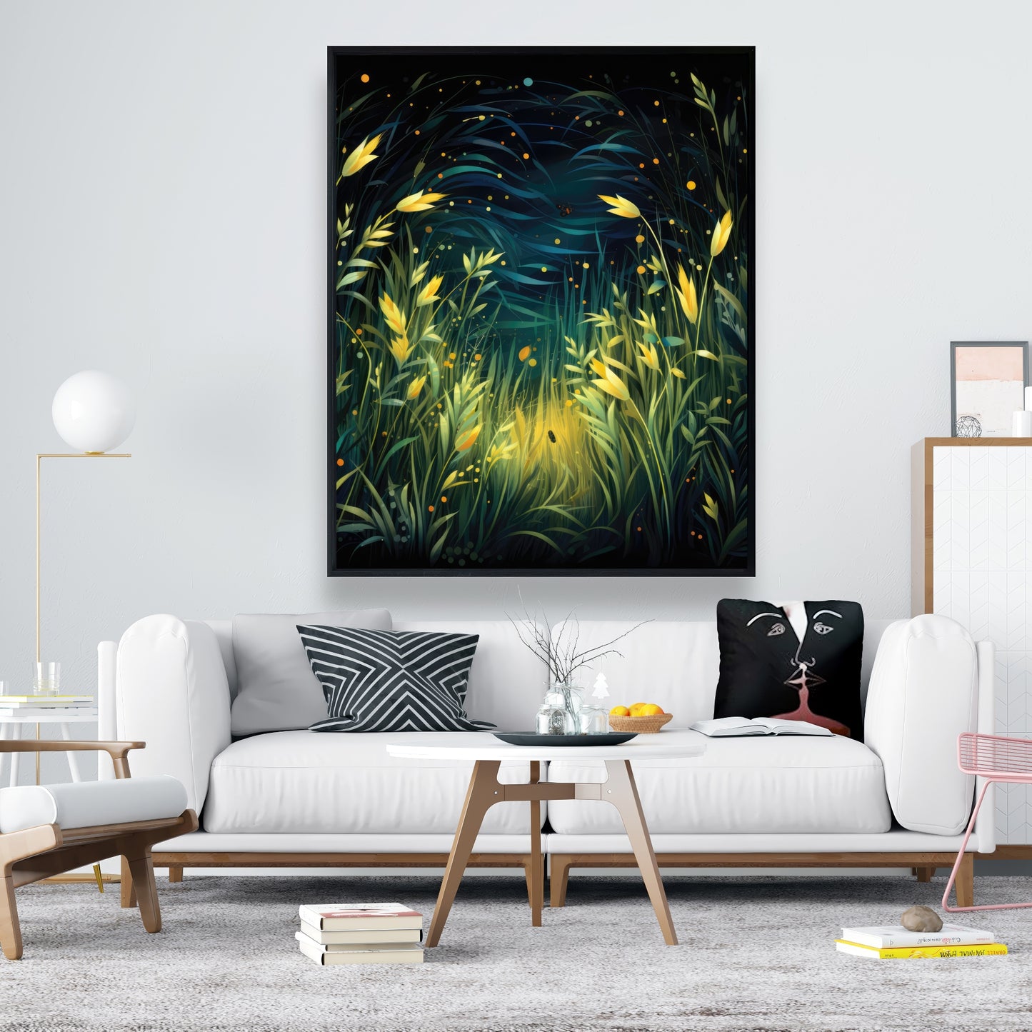 Lit plains - 36"x36" Framed canvas