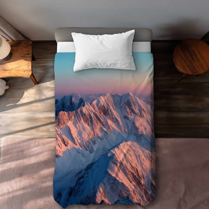 Housse de couette bleue Sunny Peaks - Un indispensable de la décoration intérieure élégante