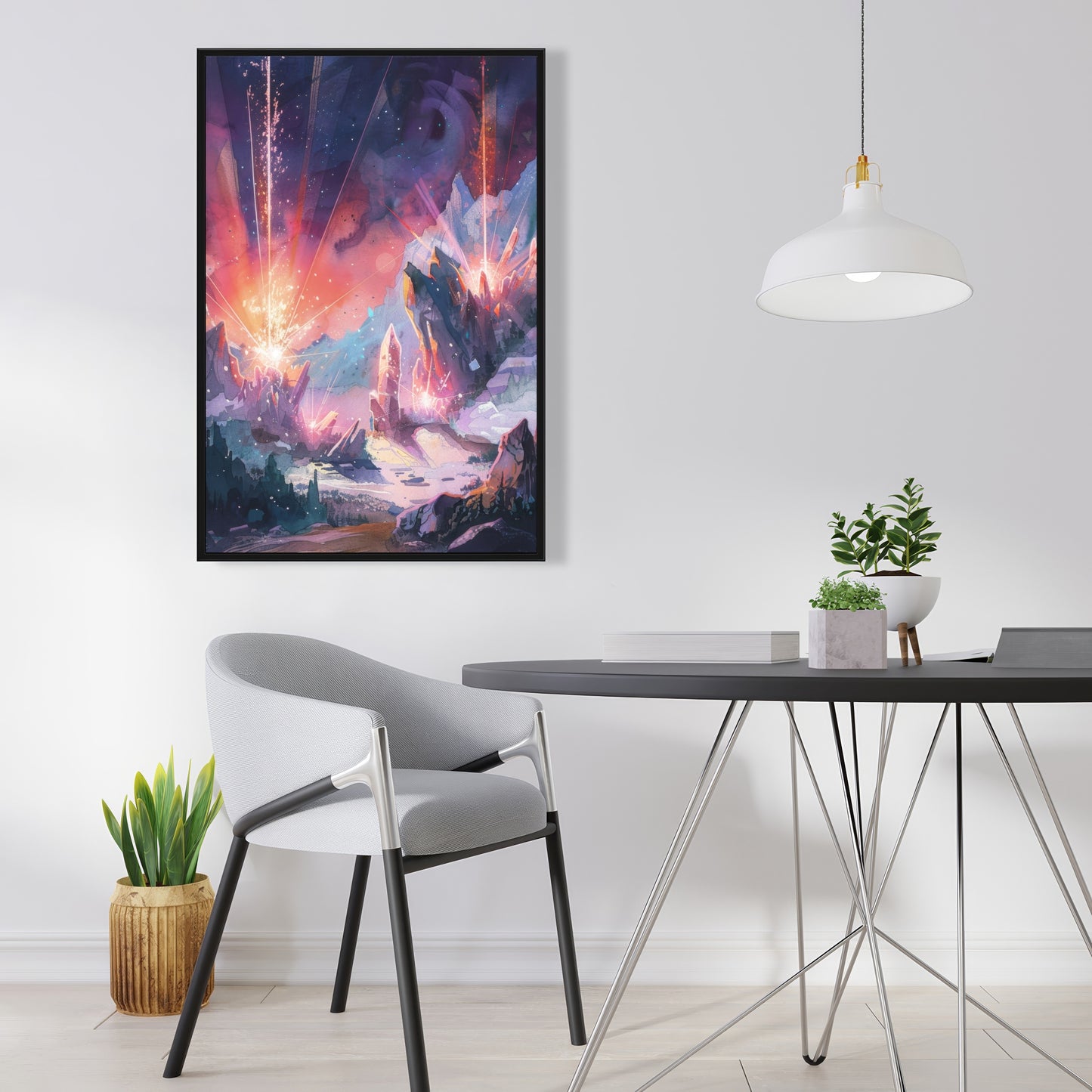 Beaming signal - 36"x36" Framed canvas
