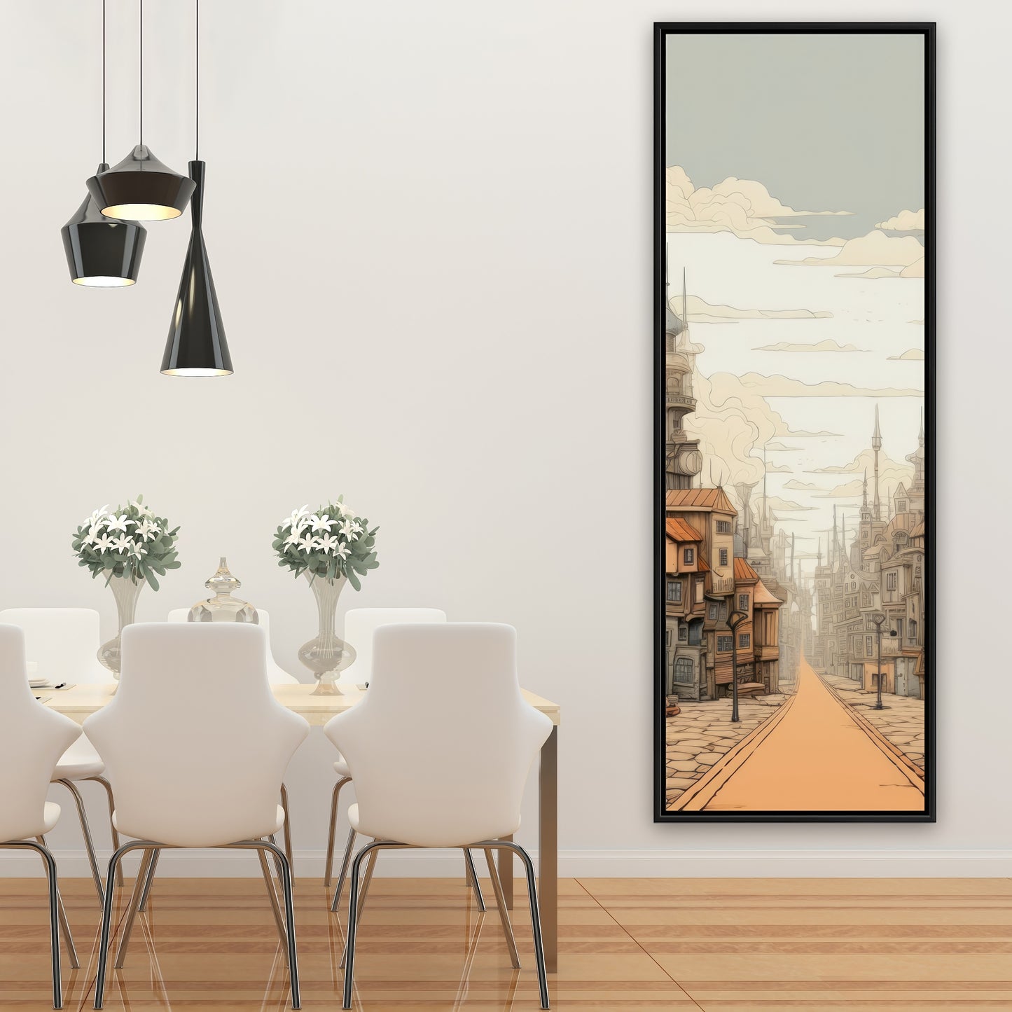 Doing well - Beige Framed Canvas for Elegant Home Decor