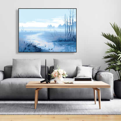 Cold swamp - 36"x36" Framed canvas