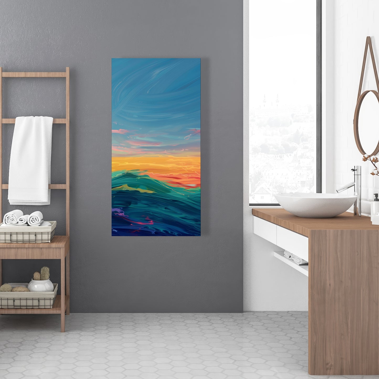 Watercolors Blue Canvas Art for Home Decor - Elegant Design