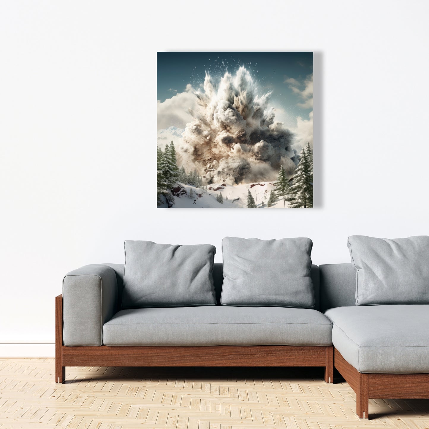 Ruined Excursion - Gray Canvas Art for Home Decor
