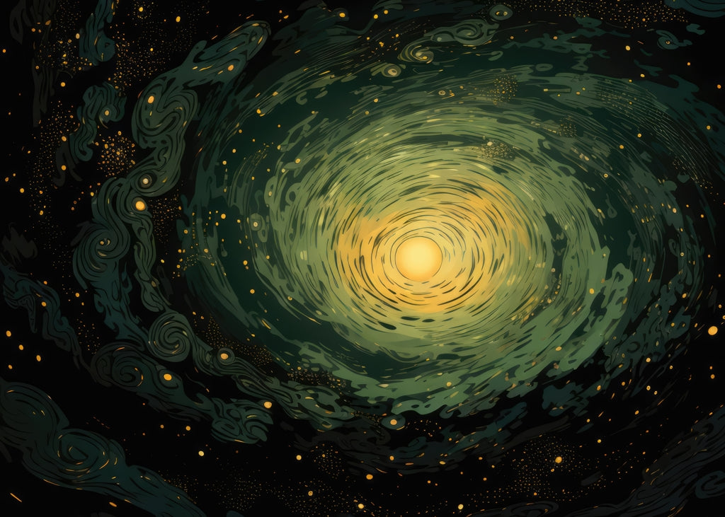 Swirling Gases - Green Bath Mat for Stylish Home Decor