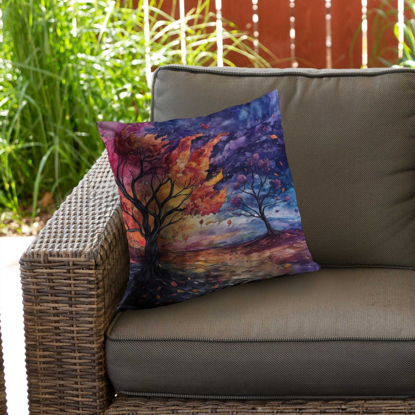 Before the storm Blue Poly Twill Throw Pillow - Home Decor