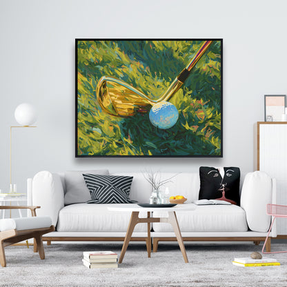 Golden club - 24"x24" Framed canvas