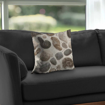 Timeless Fossil Flow Poly Twill Throw Pillow - Home Decor