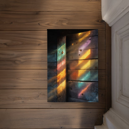 Rainbow Glint Red Indoor Outdoor Door Mat | Home Decor