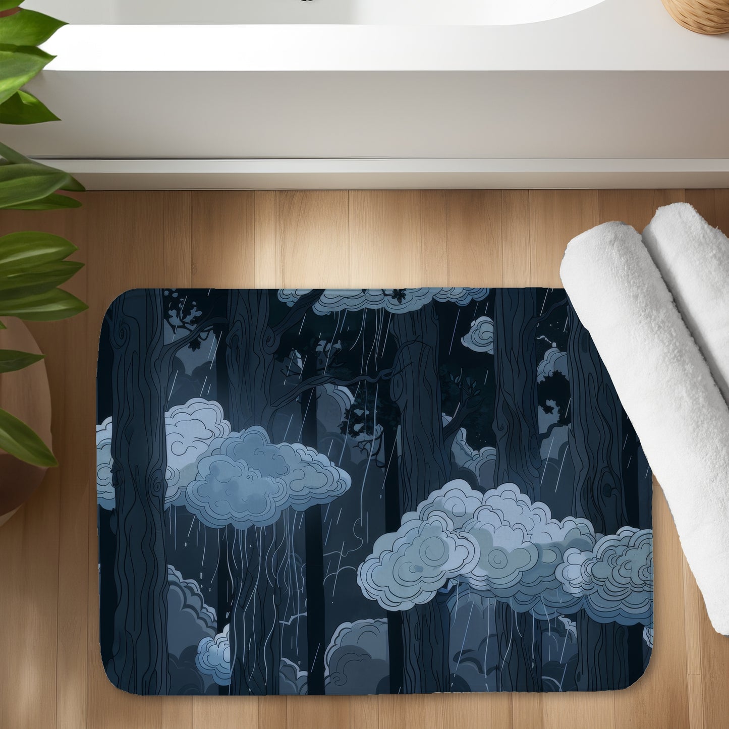 Sneeky clouds - 17"x24" Bath mat