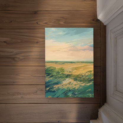 Evening in the Field - White Indoor Outdoor Door Mat | Decor