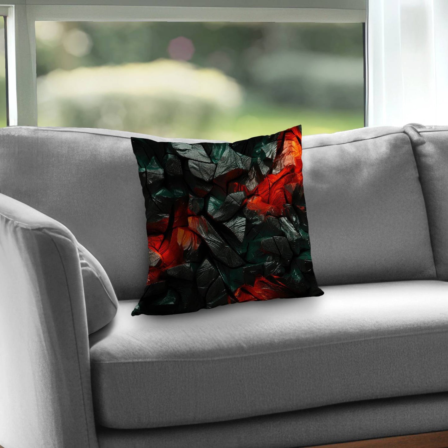 Hiding Under Red Poly Twill Throw Pillow Insert