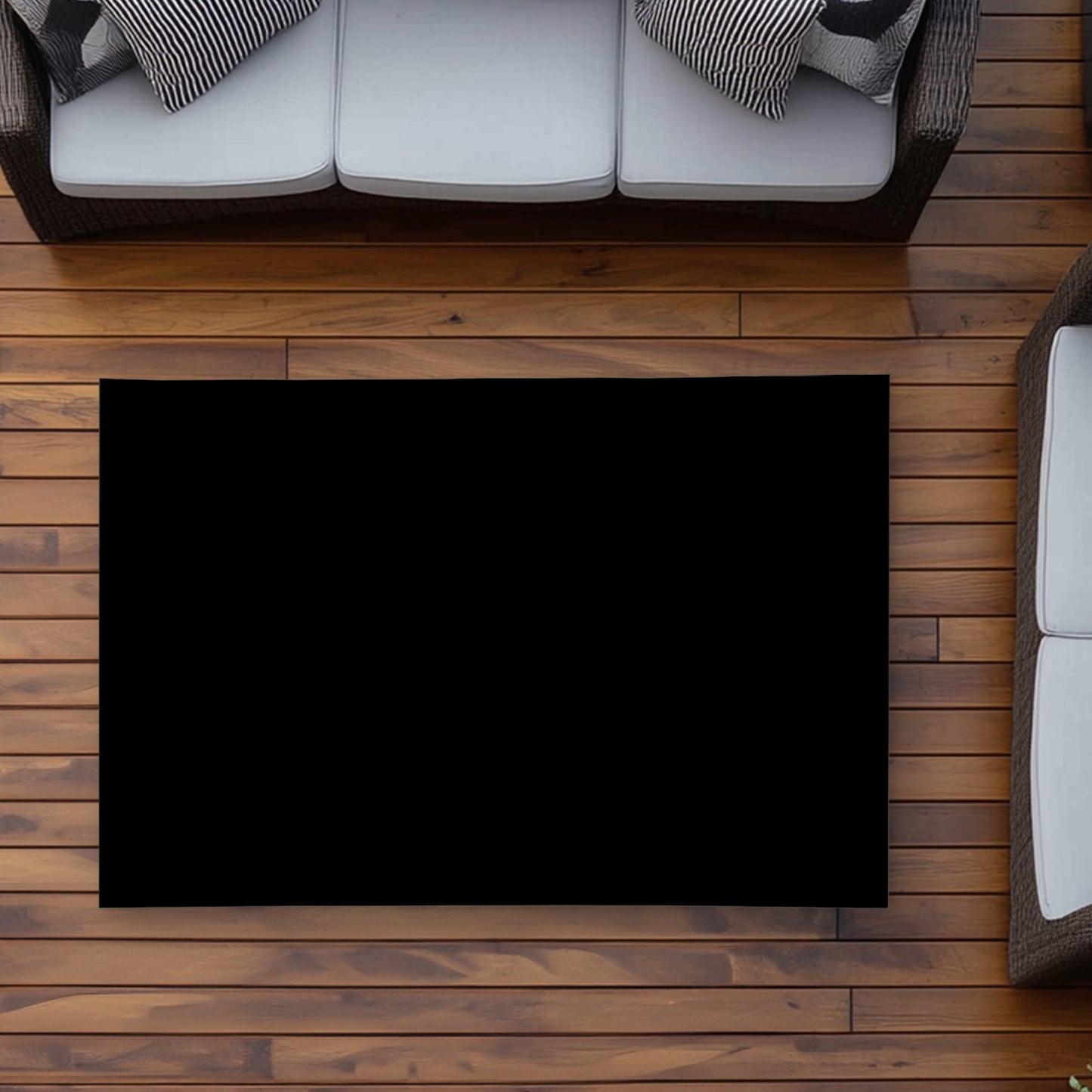 Tapis d'extérieur noir pur - Solution élégante pour la décoration intérieure