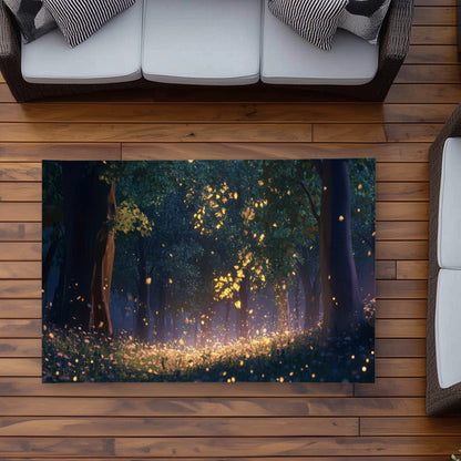 Tapis d'extérieur Glowing Leaves | Accessoire de décoration intérieure élégant