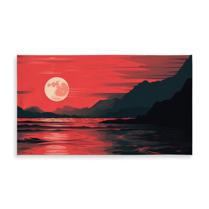 Bloody Tides Black Indoor Outdoor Tablecloth for Home Decor