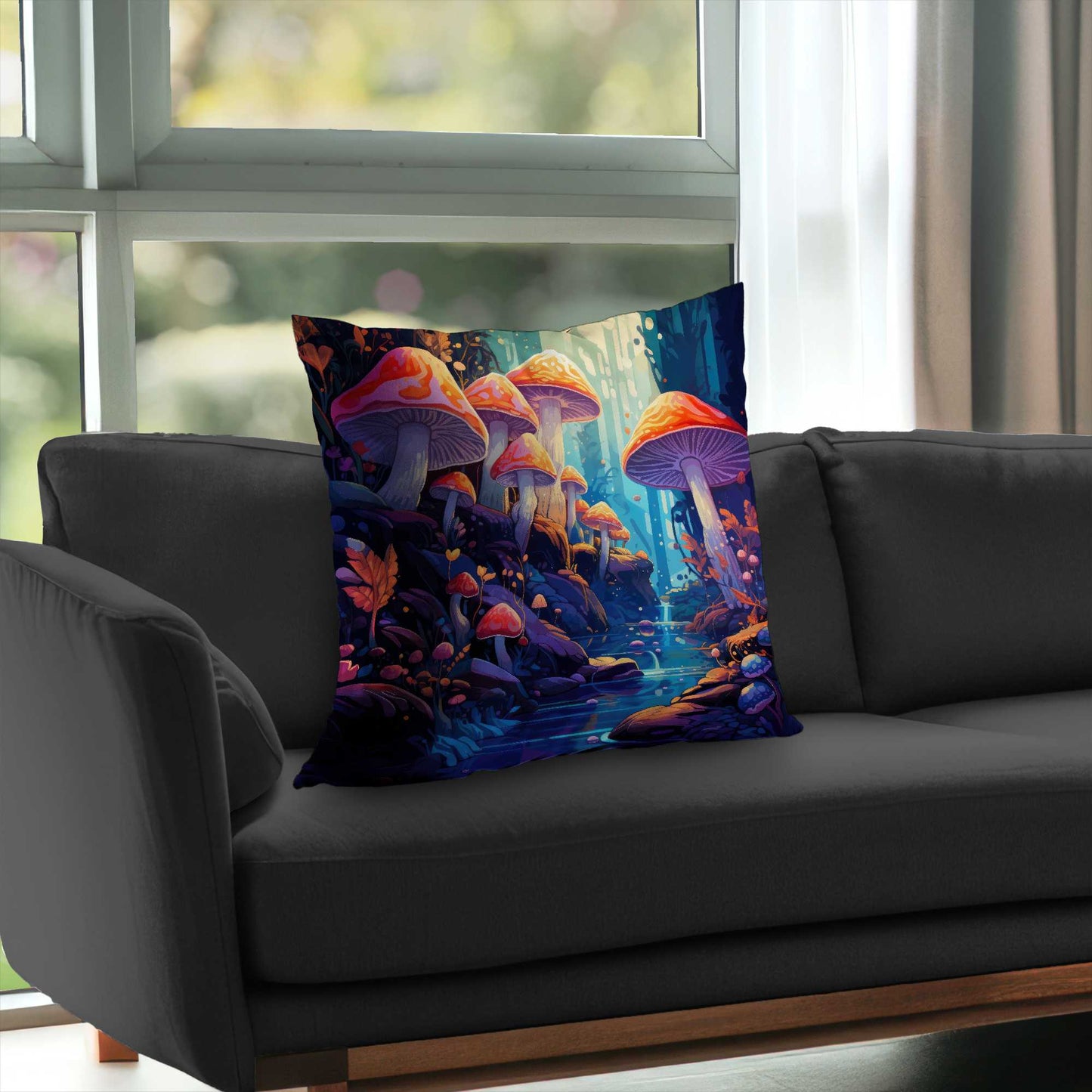 Regardez ça : un coussin décoratif en sergé de polyester pour la décoration intérieure.