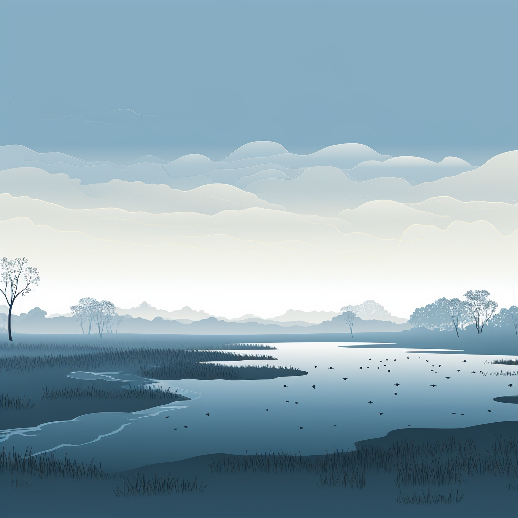 Minimalist Swamp - White Canvas Home Decor | Modern Art