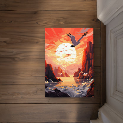 Isles of Omen Orange Indoor Outdoor Door Mat | Home Decor