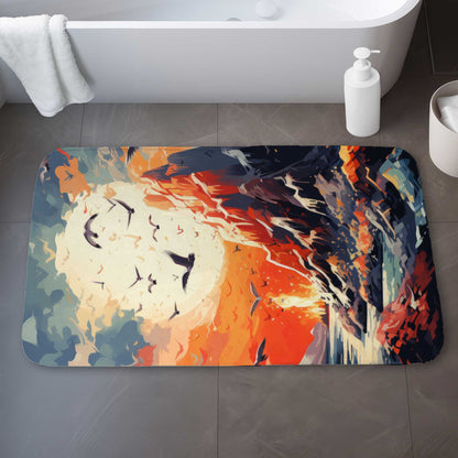 Towards Danger Gray Bath Mat for Stylish | Soft Comfort