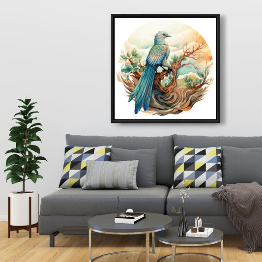 Perched - 36"x36" Framed canvas
