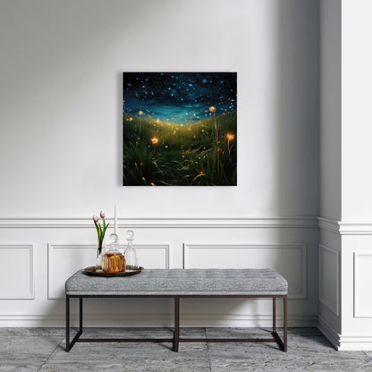 The Night Sky - Orange Canvas Home Decor | Modern Wall Art