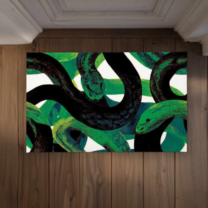 Emerald Coil Dance Indoor Outdoor Door Mat | Home Decor