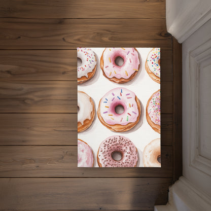 Donuts Beige Indoor Outdoor Door Mat - Home Decor Accent