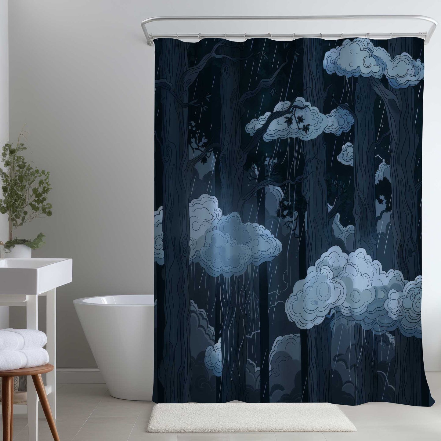 Rideau de douche "Sneaky Clouds" - Un accessoire de décoration intérieure stylé