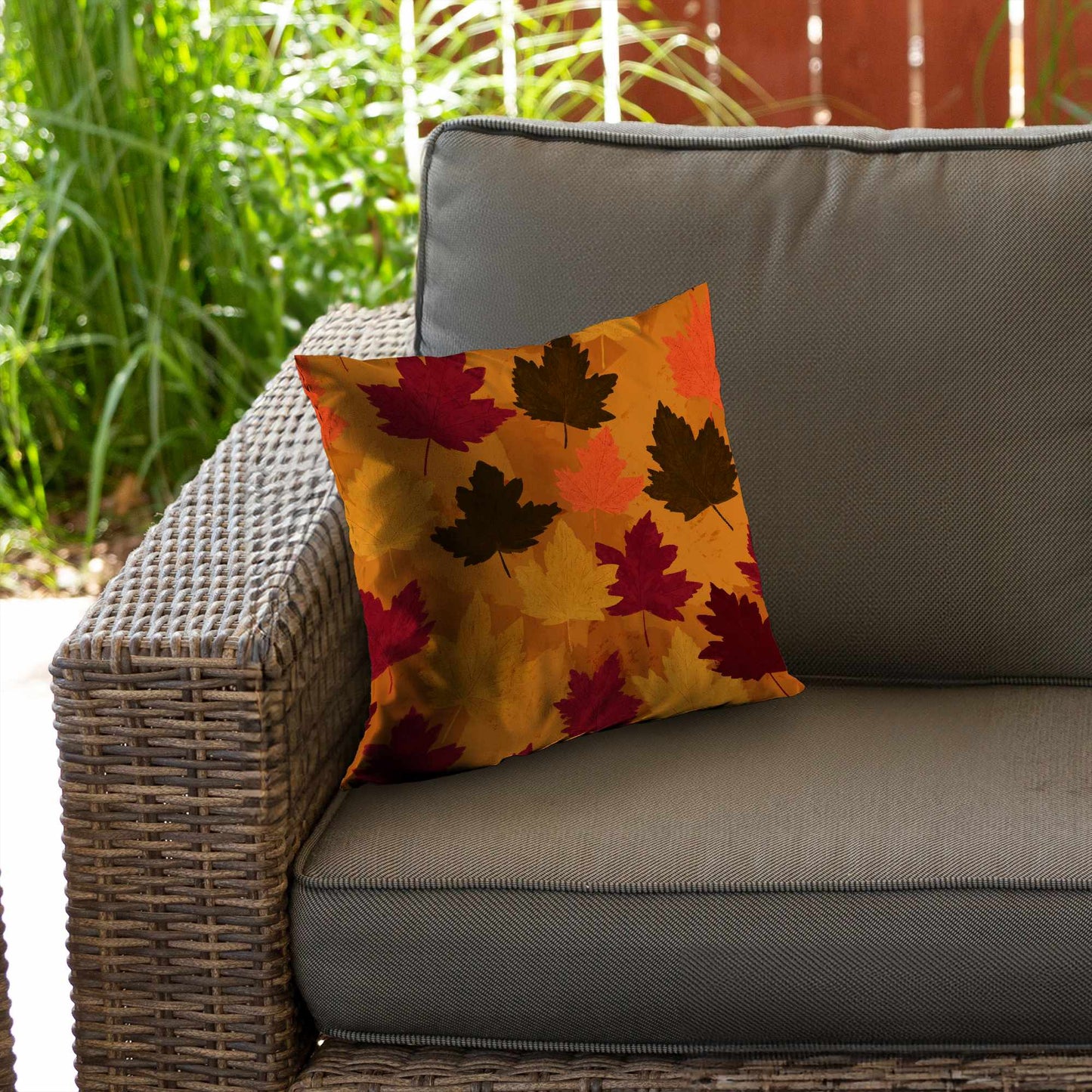 Autumn Glow Leaves Throw Pillow - Cozy Home Decor Accent