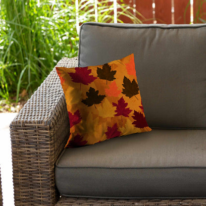 Autumn Glow Leaves Throw Pillow - Cozy Home Decor Accent