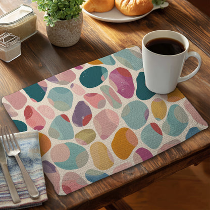 Dots and Bops - Braided Polyester Placemat for Home Decor