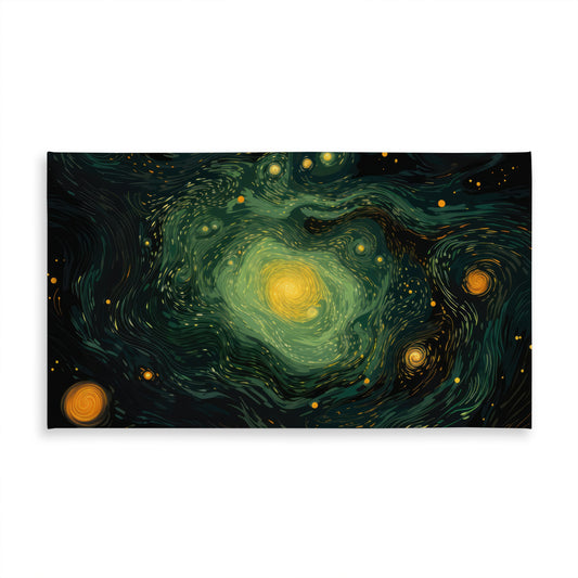 Illuminated in Space Yellow Tablecloth | Indoor Outdoor Decor