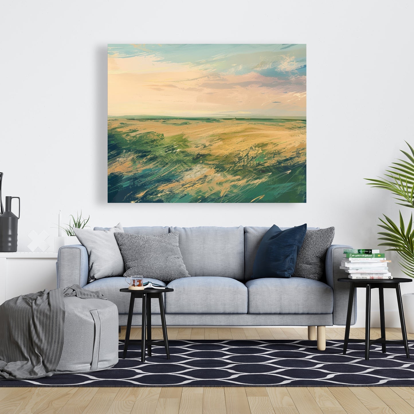 Evening in the field - 32"x32" Canvas