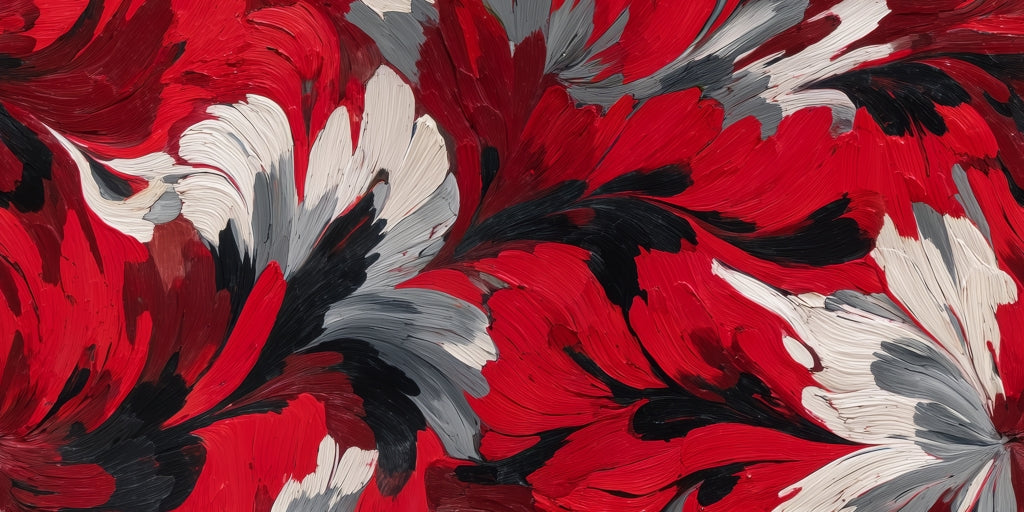 Red Flow Desk Mat - Stylish Home Decor Accessory