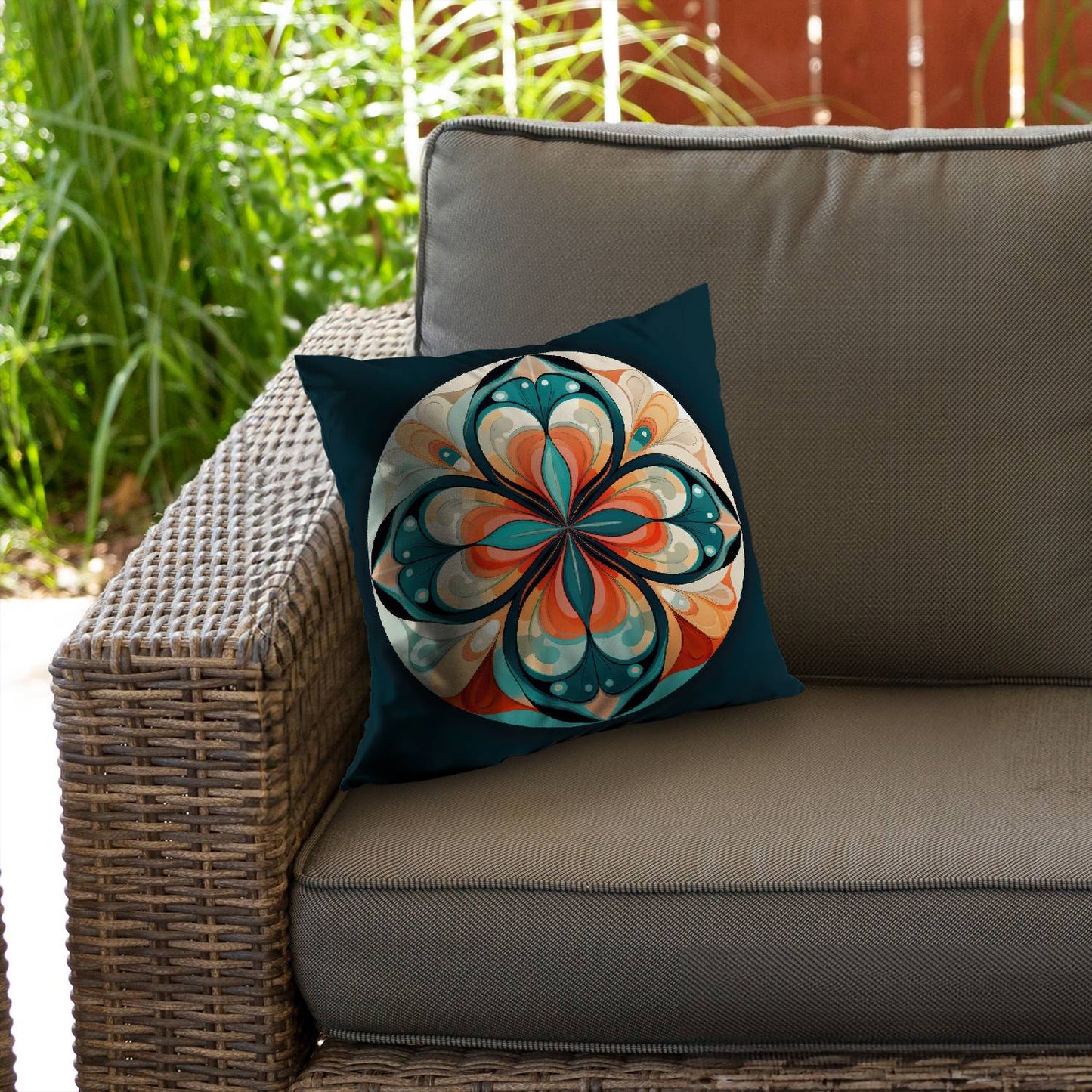 Peaceful mandala - Throw pillow - Print on demand