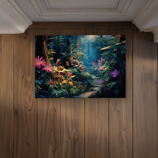 Against all odds Blue Indoor Outdoor Door Mat - Home Decor