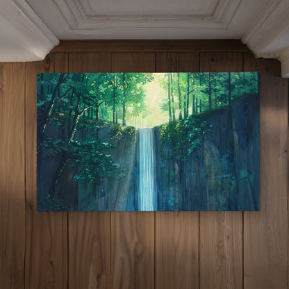 Waterfall Blue Indoor Outdoor Door Mat - Home Decor Accent
