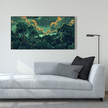 Drops - Yellow Framed Canvas Art for Stylish Home Decor