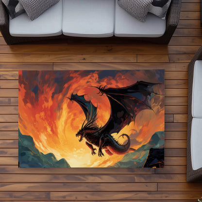 Hope for Mercy - Black Outdoor Area Rug for Home Decor