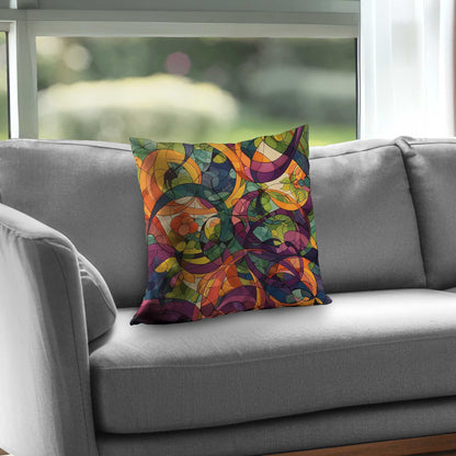 Converge Green Poly Twill Throw Pillow Insert for Home Decor