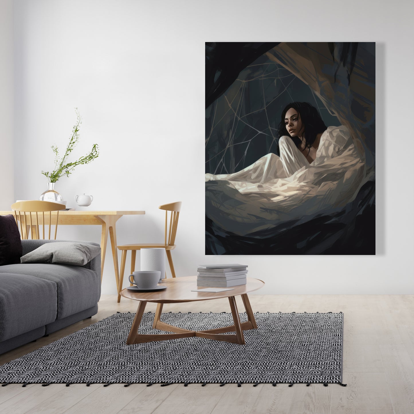 Spider princess - Black Canvas Art for Stylish Home Decor