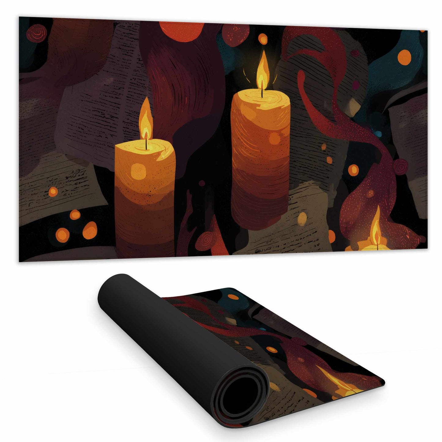 Tapis de bureau Chuchotements de Flamme - Accessoire de décoration intérieure élégant